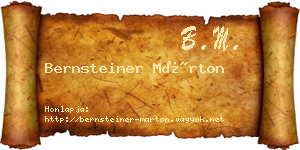 Bernsteiner Márton névjegykártya
